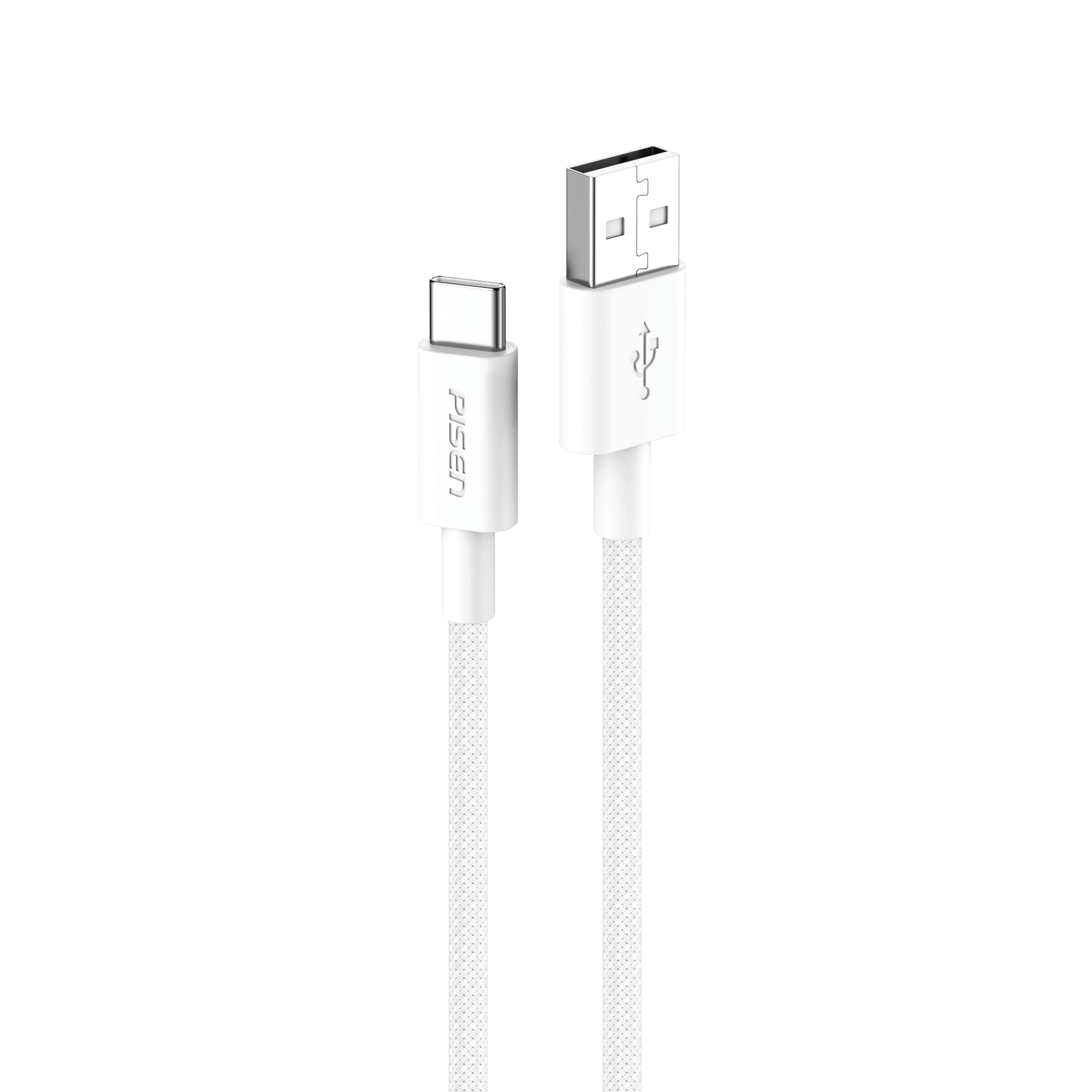 PISEN Vividシリーズ Type-C 編み込みデータ充電ケーブル 1m（グレー） AC03-1000